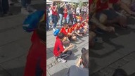 Kibice Hiszpanii na ulicach Stuttgartu