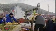Adam Małysz po drugim zwycięstwie w Zakopanem (30. 01. 2005)