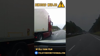 Wyprzedzanie i spychanie z drogi przez tirowca #shorts #viral #polscykierowcy #polska