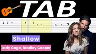  Shallow (Bradley Cooper, Lady Gaga) - melodia TAB (gitara)  NUTY W OPISIE 