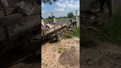 Sprzątanie działki w Kambodży