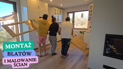 Montujemy blaty.  Zmieniamy kolor w przedpokoju