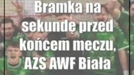 Bramka na sekundę przed końcem meczu, AZS AWF Biała Podlaska ograł lidera