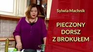 Pieczony dorsz z brokułami w sosie beszamelowym