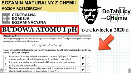 Atomy pewnego pierwiastka oznaczonego umownie symbolem X ZADANIE 2 CKE 2020 KWIECIEŃ