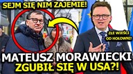 MATEUSZ MORAWIECKI ZGUBIŁ SIĘ W USA?! MARSZAŁEK HOŁOWANI MA DLA NIEGO PRZYKRĄ NIESPODZIANKĘ W SEJMIE