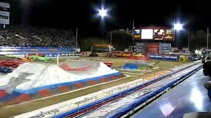 Monster Jam World Finals 10 truck flips into the stands