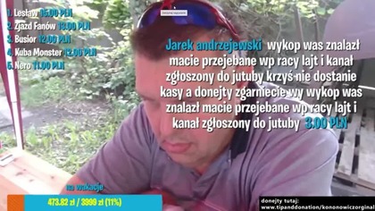 27 donków byłego redaktora gazety krakowskiej Bogumiła Storcha z jednego lajwa