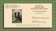 Kazanie na Wniebowzięcie Najświętszej Maryi Panny   ks  Jacek Bałemba SDB  Kościół Katolicki