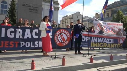 NA ŻYWO: Stop inwazji imigrantów - marsz Konfederacji Korony Polskiej
