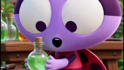 Ladybird Lu talking to the Secret Bug Formula 8