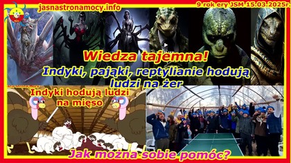 Wiedza tajemna! Indyki, pająki, reptylianie hodują ludzi na żer Jak można sobie pomóc?