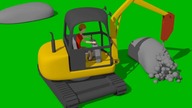 #Truck & Mini #Excavator with Impact Hammer | Construction Obstacle Square Excavator simulation