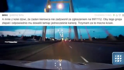 Szalona jazda BMW M3 ulicami Warszawy. Komentarze internautów.