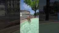 Swimming in a Fountain - Basel Switzerland