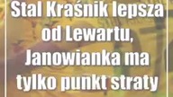 Stal Kraśnik lepsza od Lewartu, Janowianka ma tylko punkt straty do lidera