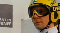 Janne Ahonen - 129,0 m (upadek) - TCS Ga-Pa 01. 01. 2003