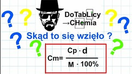 Przeliczanie stężeń - Wyprowadzenie równania.  #chemia #cke #matura