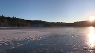 Zamarznięte Jezioro Dobre (widok z pola namiotowego)