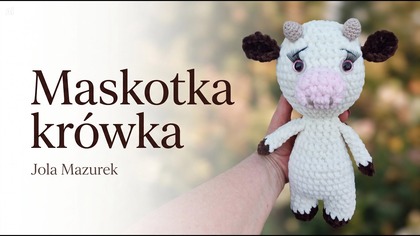 Maskotka krówka z aksamitka