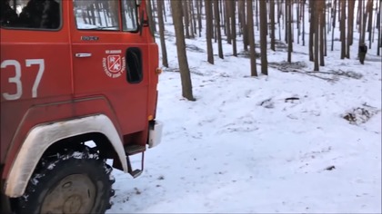 Dość nietypowy przejazd wozu strażackiego