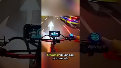  Prowokuje policję i ucieka! Wszystko dla wyświetleń?  #policja #hulajnoga #shorts