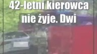 42-letni kierowca nie żyje.  Dwie osoby trafiły do szpitala