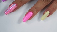 Neon & pastel flowers nails art tutorial step by / Gabrielle Nails Charbonne