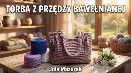 Prosta torba z przędzy bawełnianej