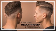 NOWOCZESNA MĘSKA FRYZURA Z PRZEDZIAŁKIEM - MODNA FRYZURA 2020 - SIDE PART