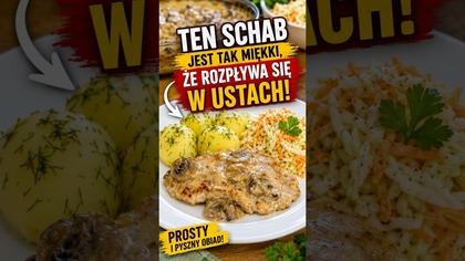 Nie uwierzysz, jak miękki wyszedł ten schab!  Szybki i smaczny obiad  #shorts #przepis #schab