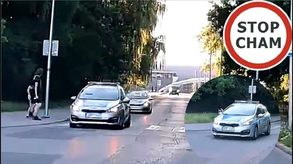 Policja i pieszy wchodzących w Jastrzębiu-Zdroju #1920 Wasze Filmy