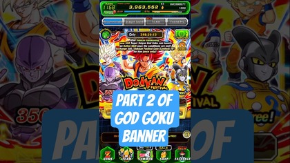 UR GOD GOKU DUO FESTIVAL DOKKAN FEST MULTISUMMON ONE ROUND ROTATION DRAGONBALL Z DOKKAN BATTLE