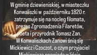 Dziewieniszki - Konwaliszki, Tomasz Zan.  Dieveniškės - Kauleliškės, Tomas Zanas