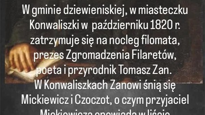 Dziewieniszki - Konwaliszki, Tomasz Zan.  Dieveniškės - Kauleliškės, Tomas Zanas