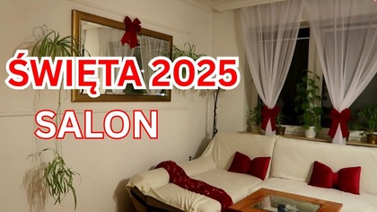 Salon gotowy na Święta 2025  poduszki, kokardy i ten klimat ...