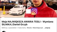 Największa AWARIA TESLI Part 1  #danielgrzyb #tesla