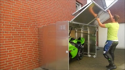 Składany garaż dla motocykla 