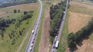 Korki na S3 okiem drona - Zielona Góra