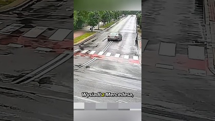 Wysiadł i zostawił auto a ono pojechało samo!  #policja #kierowca #shorts #dzban #kara