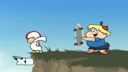 Kick Buttowski: Suburban Daredevil S1 E1 airing on Disney XD Scandinavia (Sweden) (English dub)