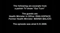 Ewa Kopacz accused of being anti NEW WORLD ORDER because she is concerned about the H1N1 vaccination