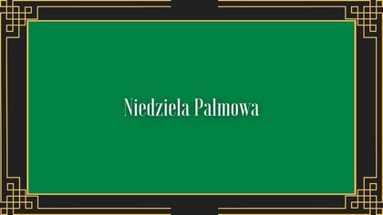 Niedziela Palmowa