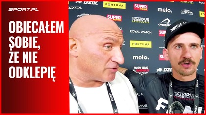 Marcin Najman udziela wywiadu, nagle podchodzi Tuszol