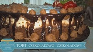 TORT CZEKOLADOWO CZEKOLADOWY Z BŁYSZCZĄCĄ POLEWĄ CZEKOLADOWĄ