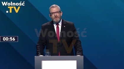 WSZYSTKIE WYPOWIEDZI GRZEGORZA BRAUNA W DEBACIE TVP!