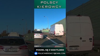 Kierowcy omijają korek jadąc po pasie awaryjnym #polscykierowcy #polska #policja