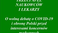 Trzeci apel naukowców i lekarzy o wolną debatę o COVID-19 i obronę Polski przed interesami koncernów