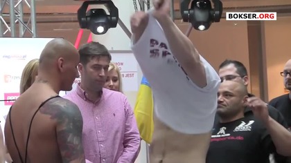 Artur Szpilka vs Taras Bidenko - ceremonia ważenie przed Wojak Boxing Night w R