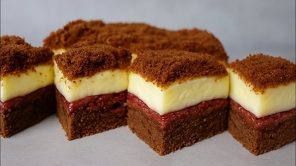 Ciasto z budyniem i powidłami  smak prawdziwego domu!